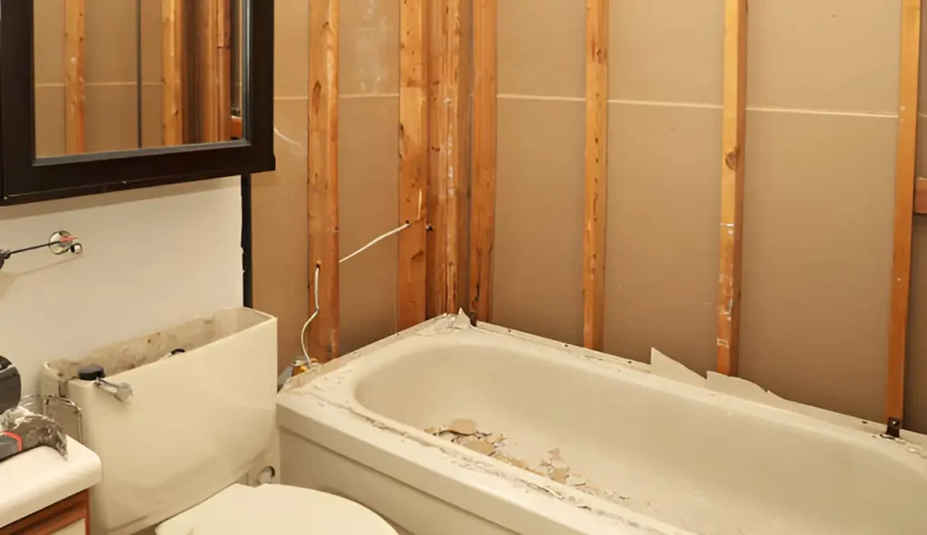We provide Bathroom Demolition this service includes Bathtub & Shower Removal, Toilet & Vanity, Tile and Wall Removal, Plumbing & Drain Removal.